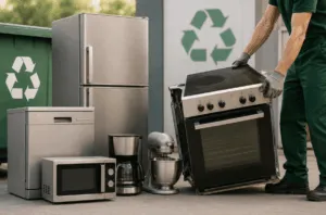 Elettrodomestici usati pronti per il riciclo